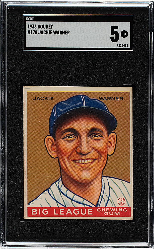 1933 R319 Goudey #178 Jackie Warner SGC EX 5
