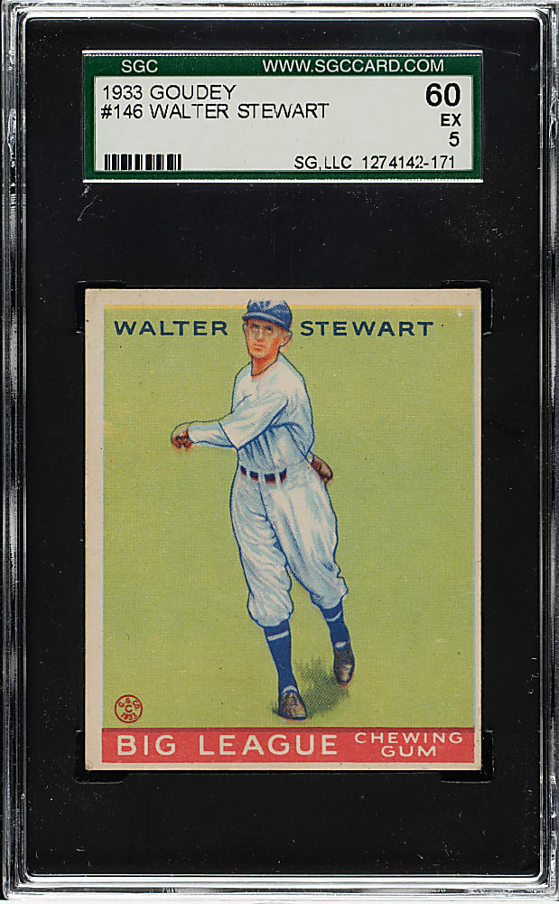 1933 R319 Goudey #146 Walter Stewart SGC EX 60