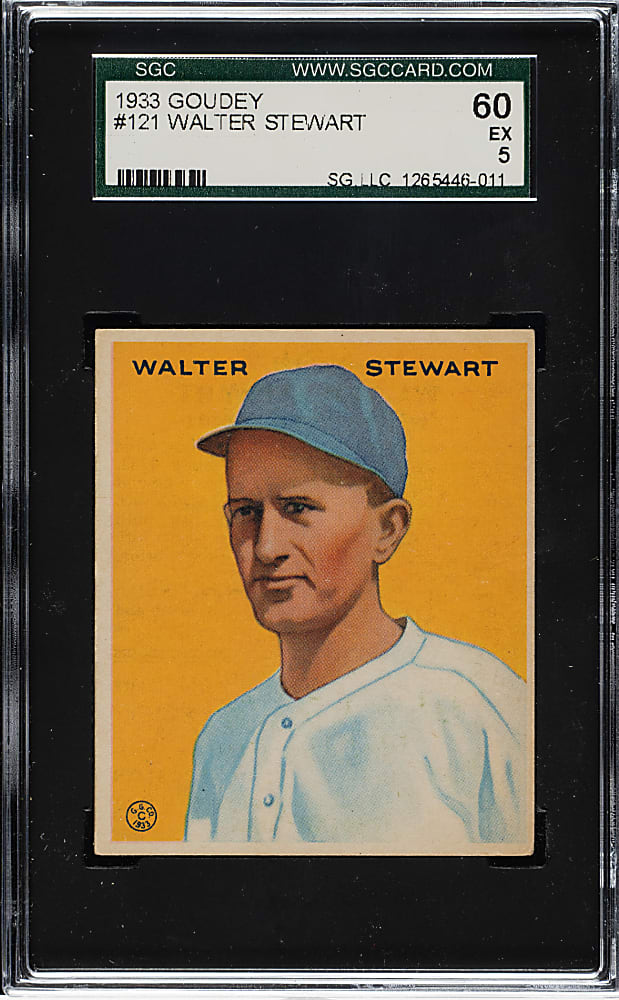 1933 R319 Goudey #121 Walter Stewart SGC EX 60