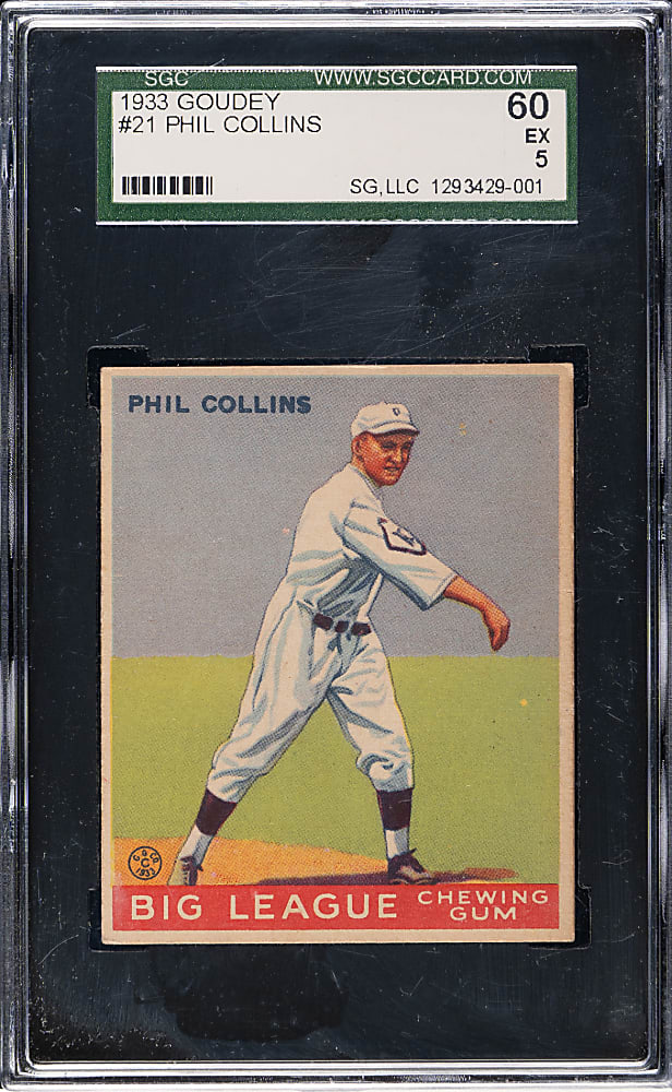 1933 R319 Goudey #21 Phil Collins SGC EX 60
