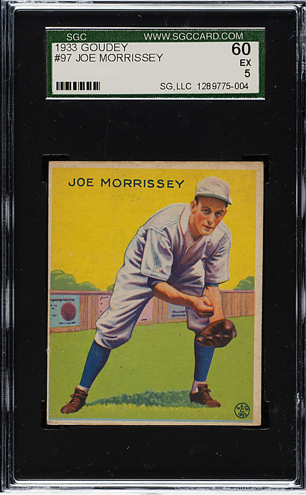 1933 R319 Goudey #97 Joe Morrissey SGC EX 60