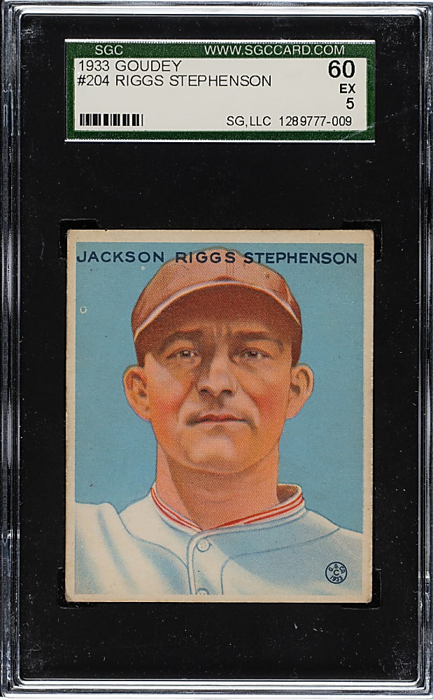 1933 R319 Goudey #204 Riggs Stephenson SGC EX 60