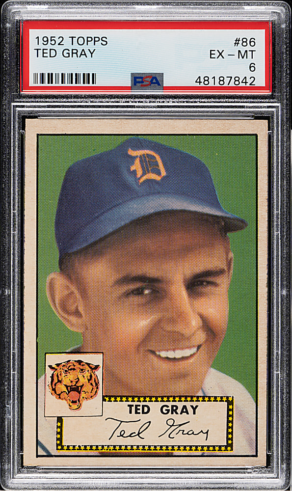 1952 Topps #86 Ted Gray PSA EX-MT 6