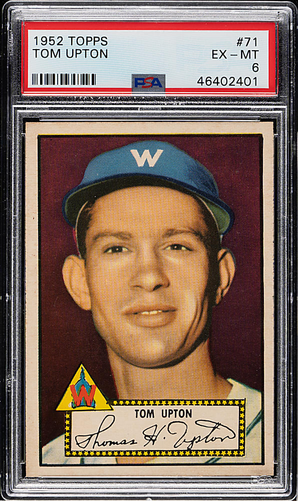1952 Topps #71 Tom Upton PSA EX-MT 6