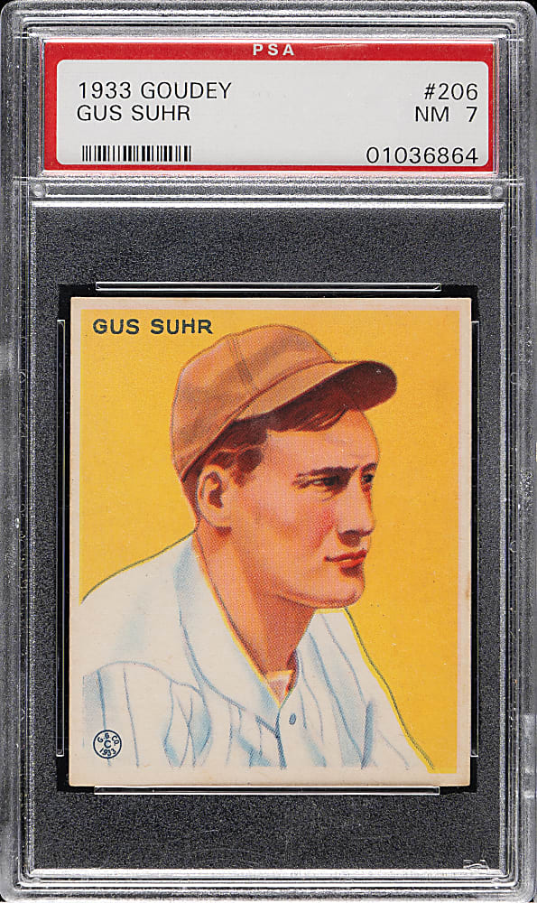 1933 R319 Goudey #206 Gus Suhr PSA NM 7