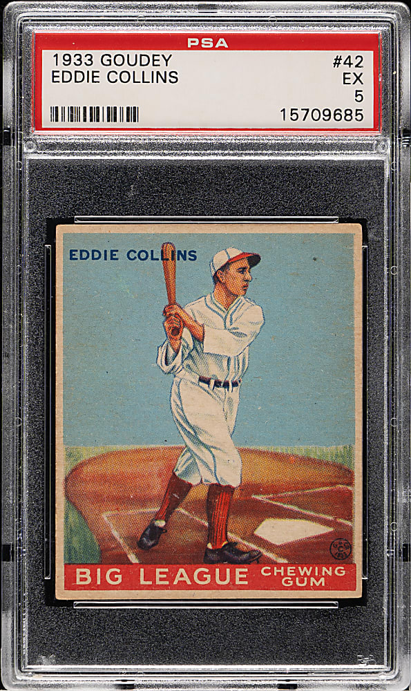 1933 R319 Goudey #42 Eddie Collins PSA EX 5