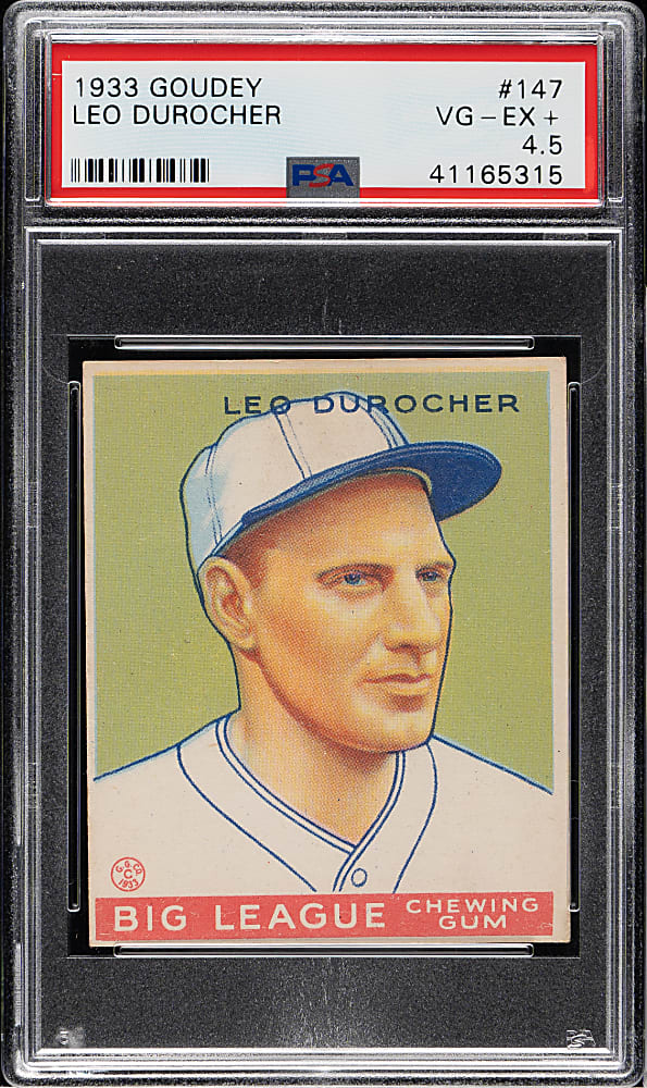 1933 R319 Goudey #147 Leo Durocher PSA VG-EX+ 4.5