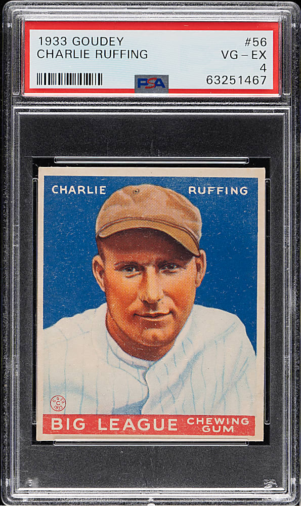 1933 R319 Goudey #56 Red Ruffing PSA VG-EX 4