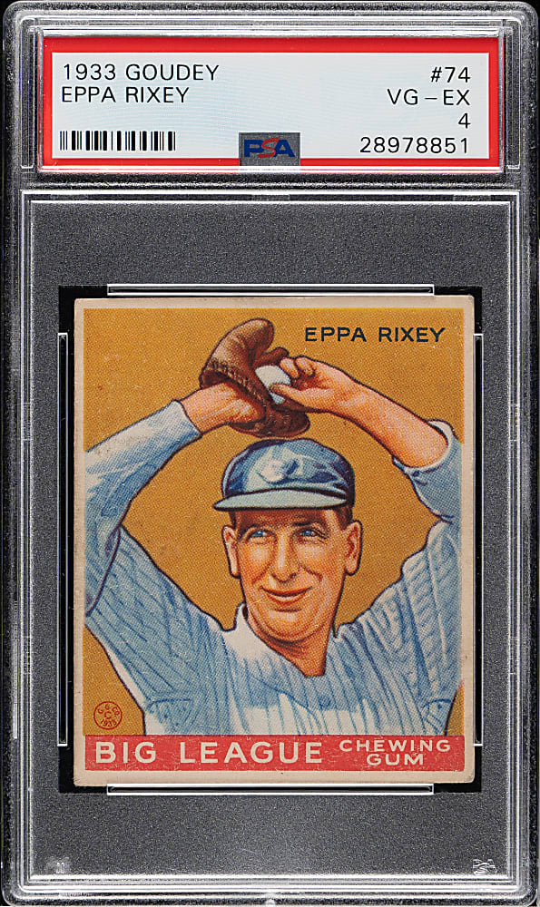 1933 R319 Goudey #74 Eppa Rixey PSA VG-EX 4