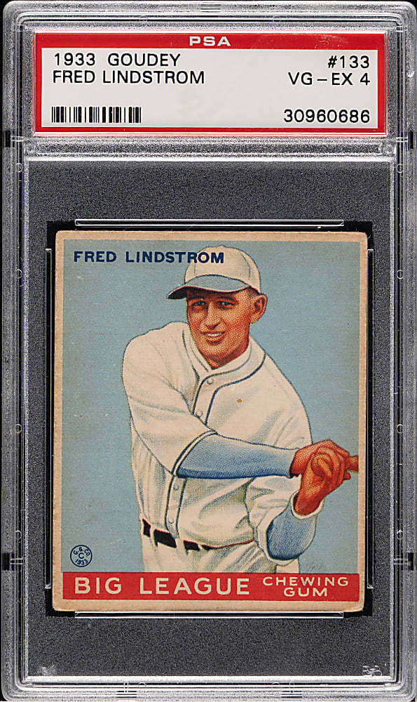 1933 R319 Goudey #133 Fred Lindstrom PSA VG-EX 4