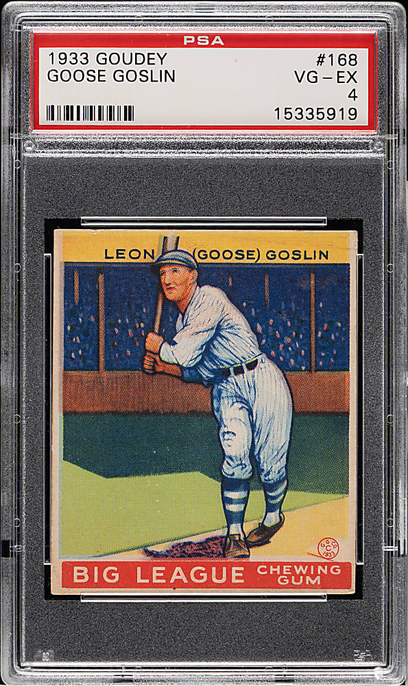 1933 R319 Goudey #168 Goose Goslin PSA VG-EX 4