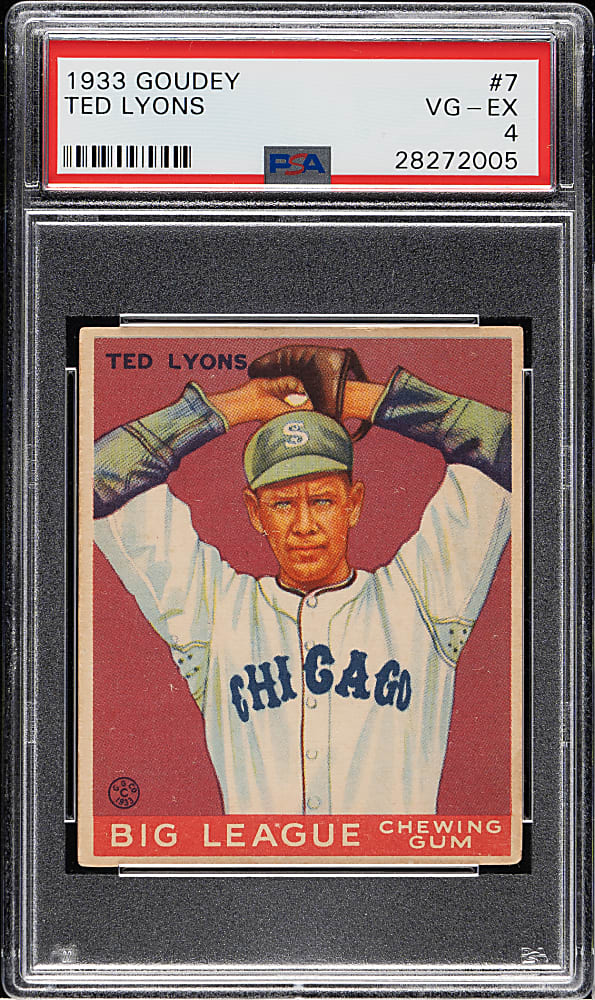 1933 R319 Goudey #7 Ted Lyons PSA VG-EX 4