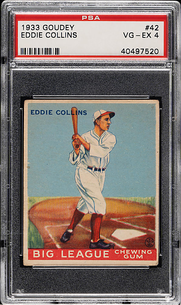 1933 R319 Goudey #42 Eddie Collins PSA VG-EX 4
