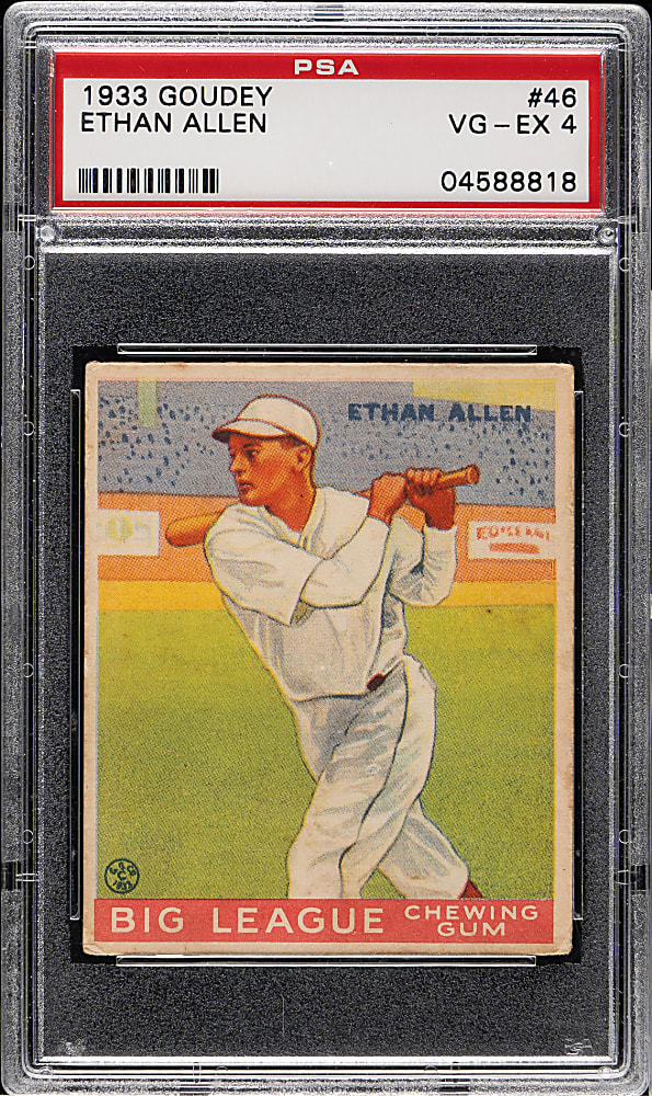 1933 R319 Goudey #46 Ethan Allen PSA VG-EX 4
