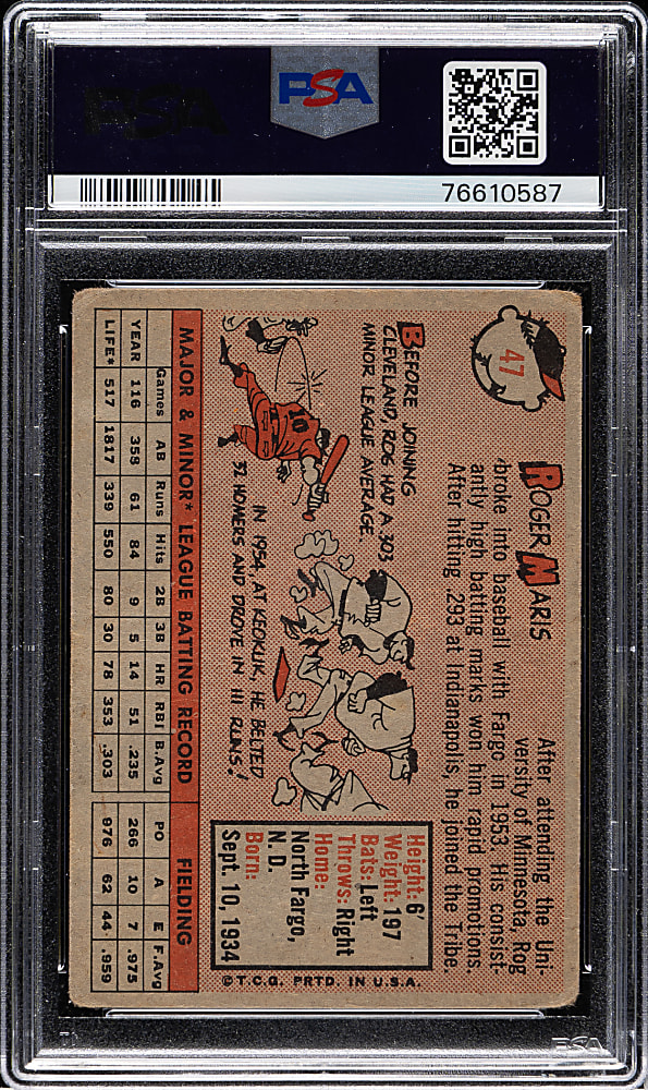 1958 Topps #47 Roger Maris Rookie PSA GOOD 2