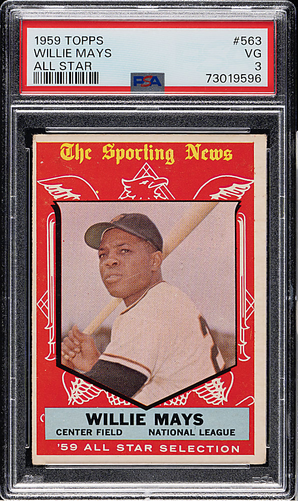 1959 Topps #563 Willie Mays All-Star PSA VG 3