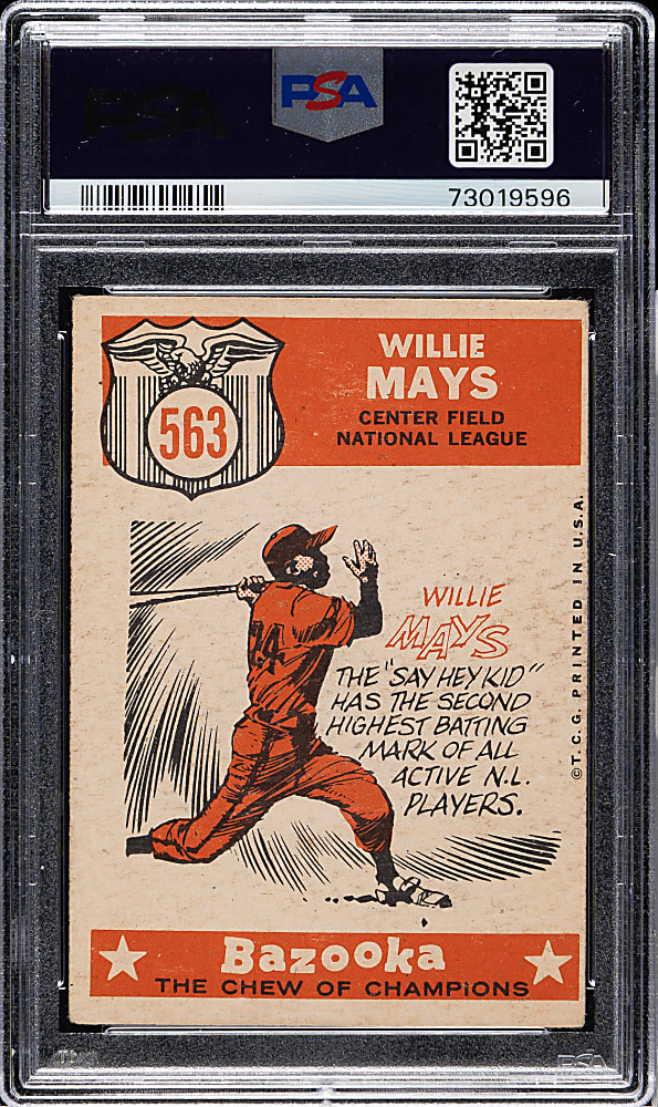 1959 Topps #563 Willie Mays All-Star PSA VG 3