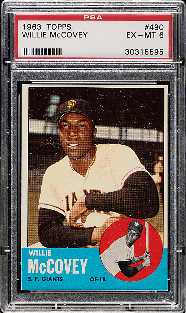 1963 Topps #490 Willie McCovey PSA EX-MT 6