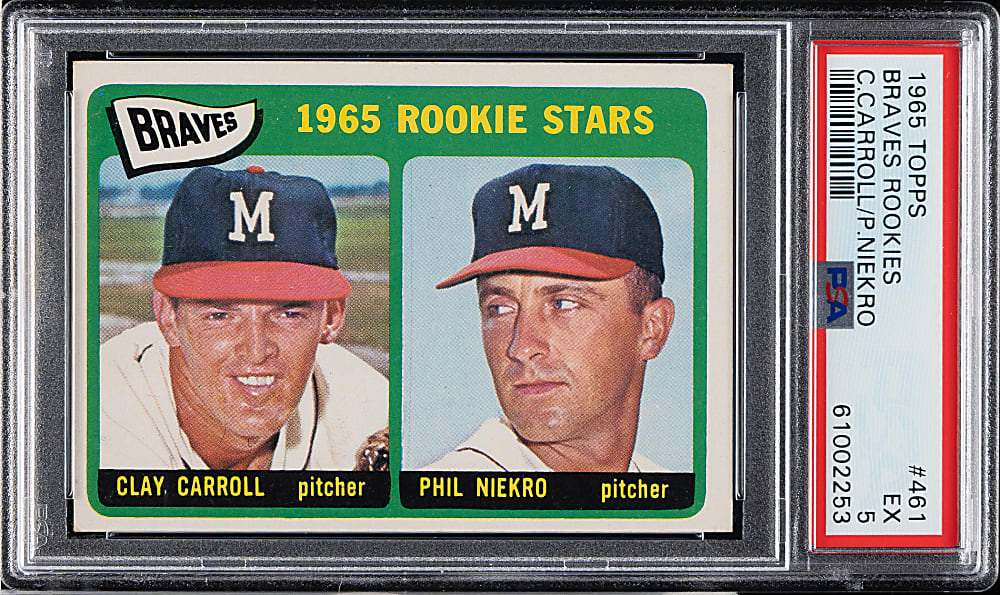 1965 Topps #461 Phil Niekro Rookie PSA EX 5