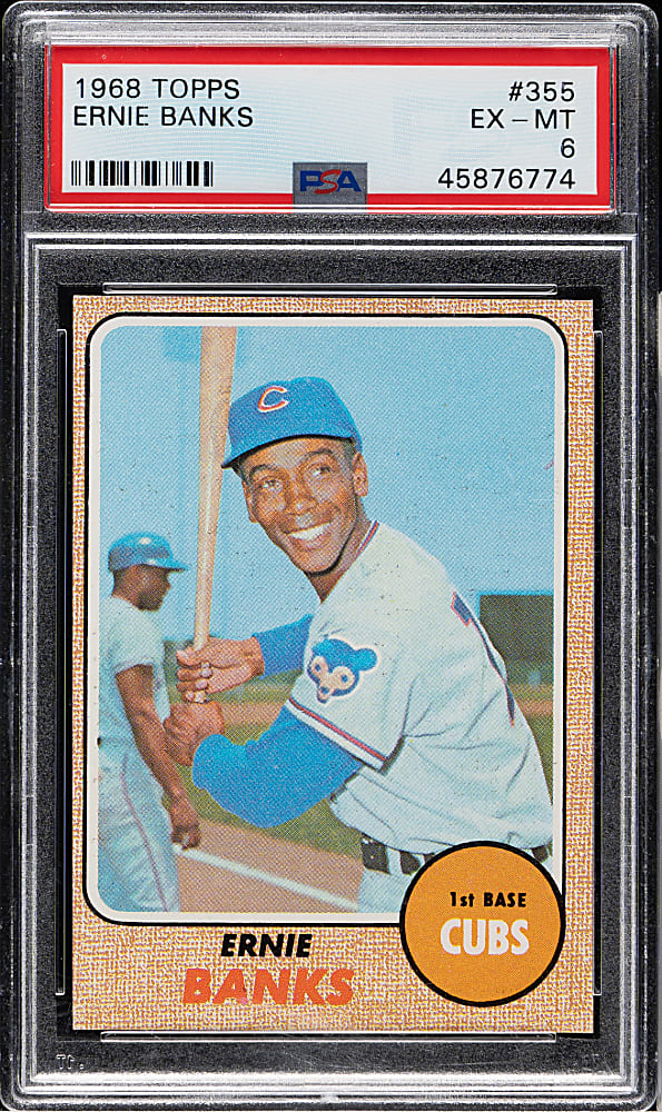 1968 Topps #355 Ernie Banks PSA EX-MT 6