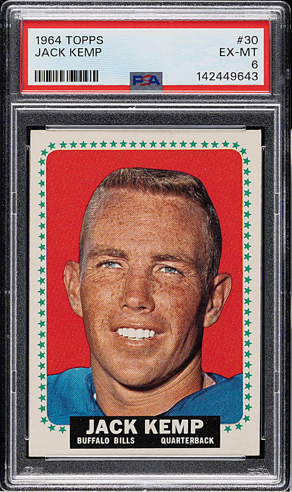 1964 Topps Football #30 Jack Kemp PSA EX-MT 6