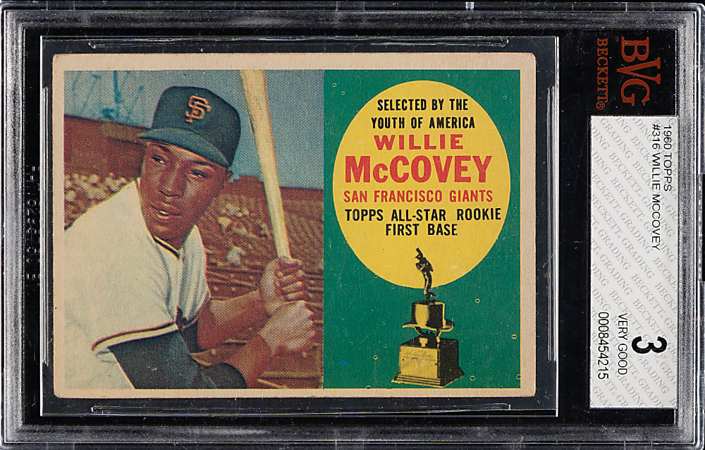 1960 Topps #316 Willie McCovey Rookie BVG VG 3