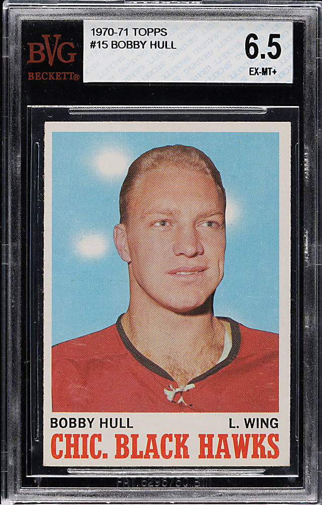 1969-1970 Topps Hockey #70 Bobby Hull BVG EX-MT+ 6.5