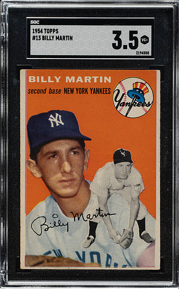 1954 Topps #13 Billy Martin SGC VG+ 3.5