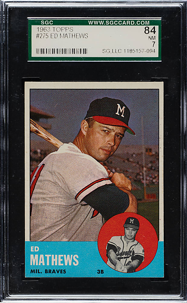 1963 Topps #275 Ed Mathews SGC NM 84