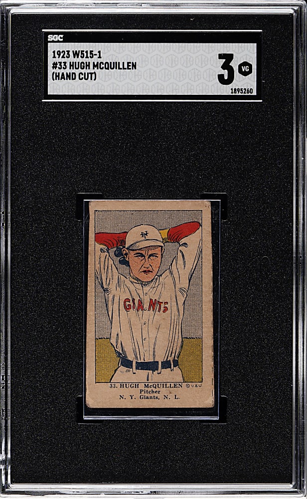 1923 W515-1 #33 Hugh McQuillen SGC VG 3