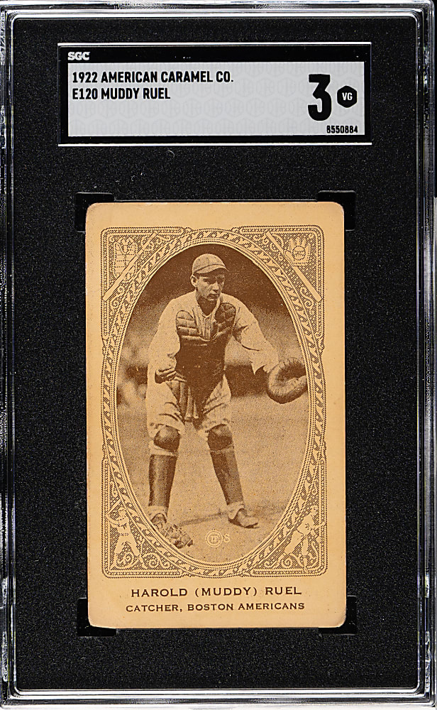 1922 E120 American Caramel Muddy Ruel SGC VG 3