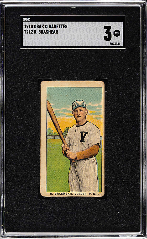 1910 T212 Obak Cigarettes "175 Subjects" Roy Brashear SGC VG 3