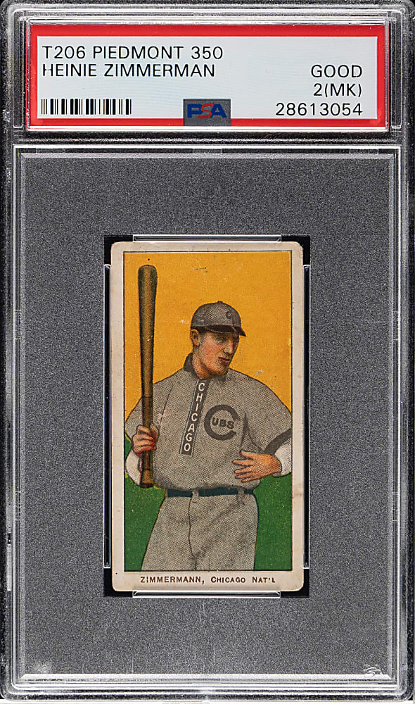 1909-1911 T206 White Border Heinie Zimmerman PSA GOOD 2 (MK)