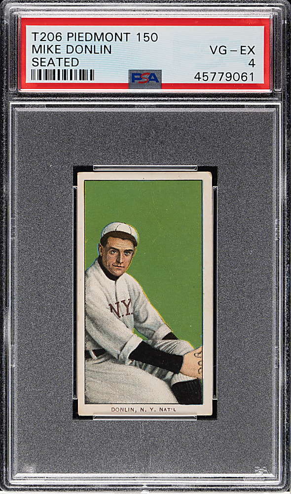 1909-1911 T206 White Border Mike Donlin Seated PSA VG-EX 4