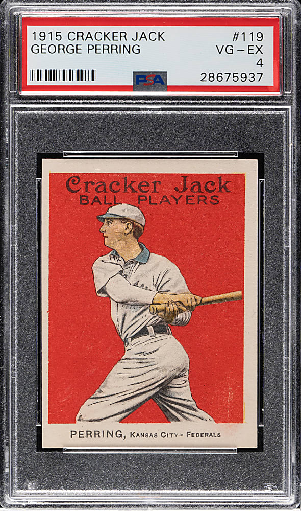 1915 E145 Cracker Jack #119 George Perring PSA VG-EX 4