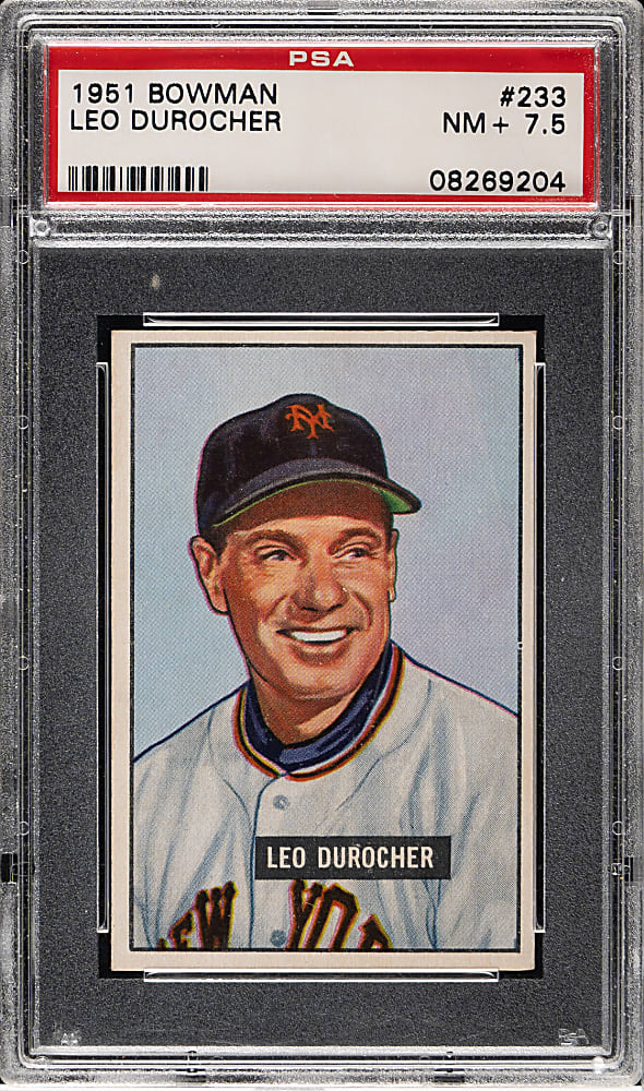 1951 Bowman #233 Leo Durocher PSA NM+ 7.5