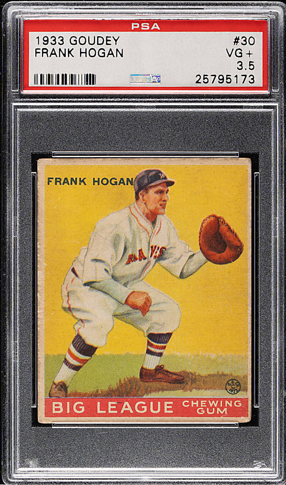 1933 R319 Goudey #30 Frank Hogan PSA VG+ 3.5