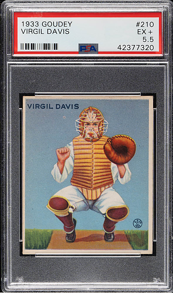 1933 R319 Goudey #210 Virgil Davis PSA EX+ 5.5