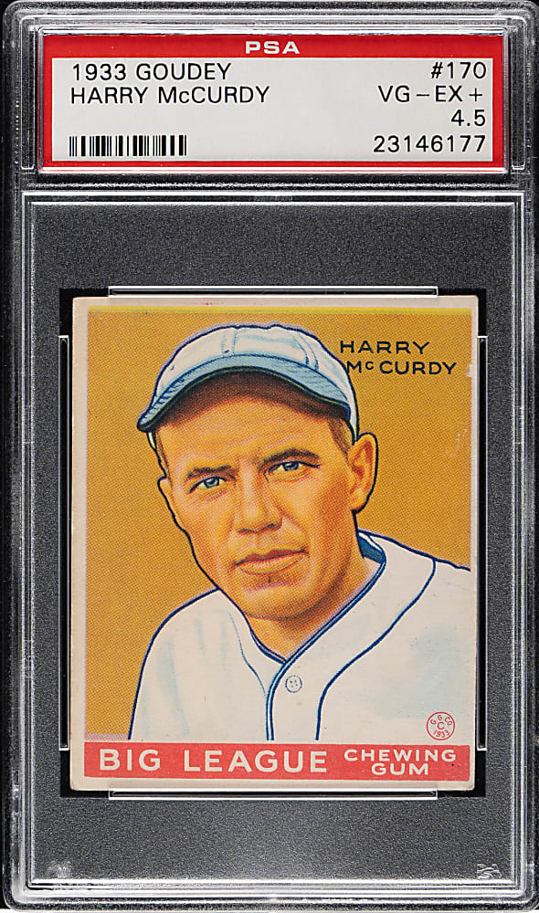 1933 R319 Goudey #170 Harry McCurdy PSA VG-EX+ 4.5