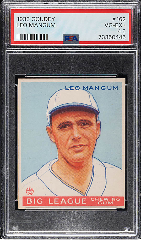 1933 R319 Goudey #162 Leo Mangum PSA VG-EX+ 4.5