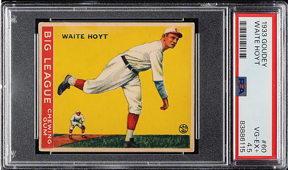 1933 R319 Goudey #60 Waite Hoyt PSA VG-EX+ 4.5