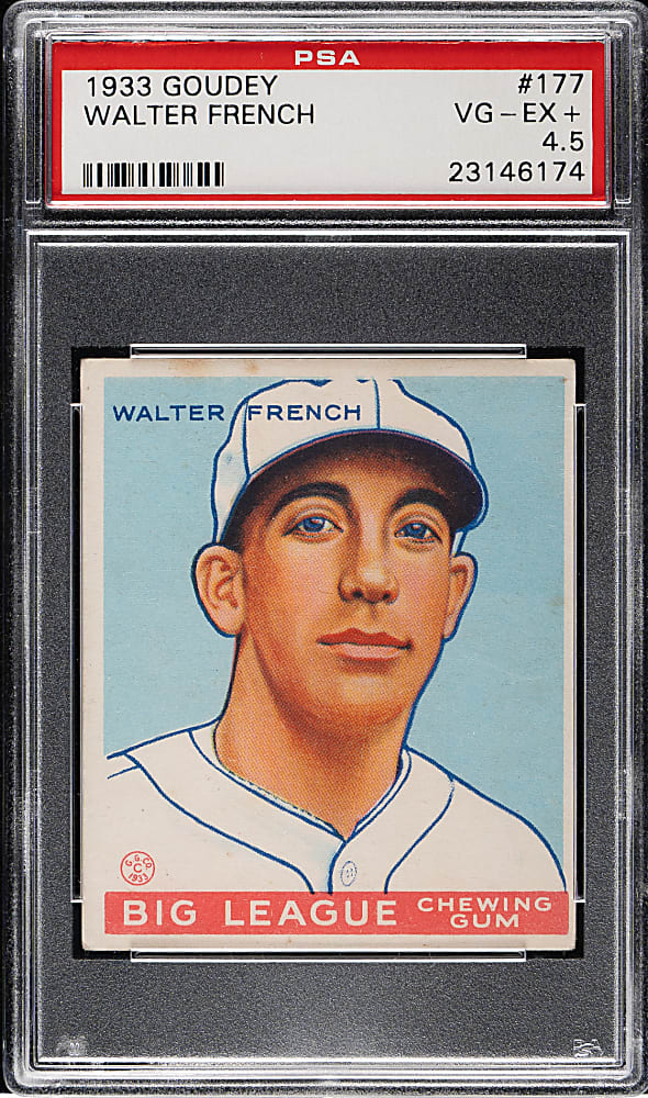 1933 R319 Goudey #177 Walter French PSA VG-EX+ 4.5