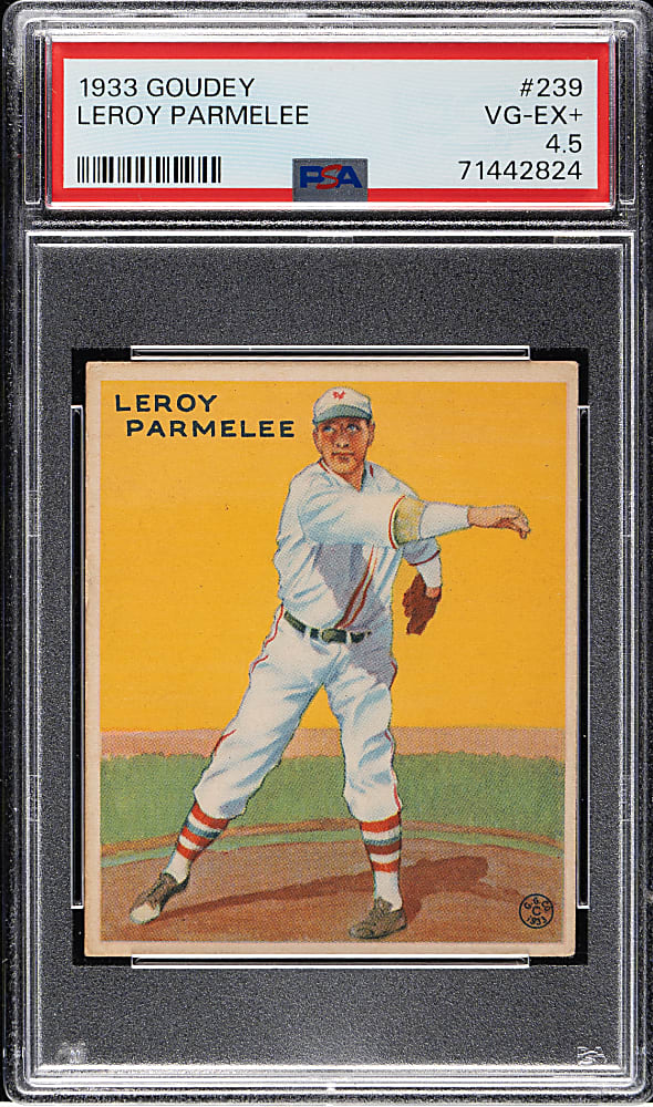 1933 R319 Goudey #239 Leroy Parmelee PSA VG-EX+ 4.5