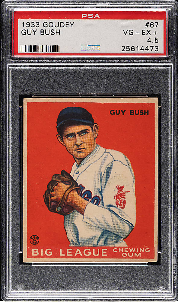 1933 R319 Goudey #67 Guy Bush PSA VG-EX+ 4.5