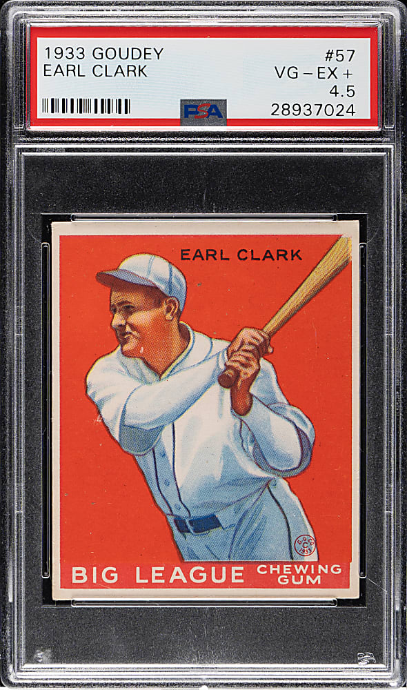 1933 R319 Goudey #57 Earl Clark PSA VG-EX+ 4.5