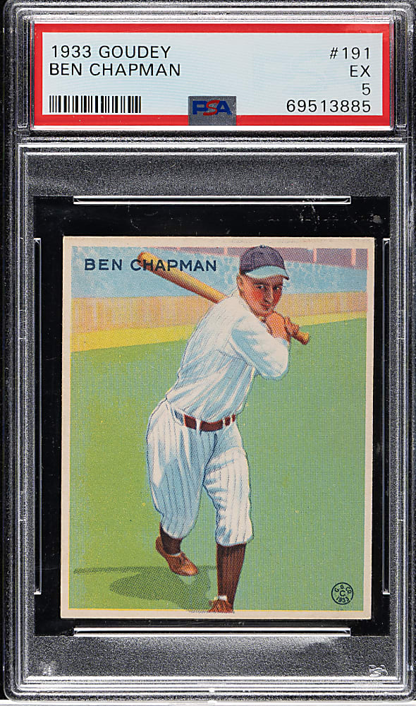 1933 R319 Goudey #191 Ben Chapman PSA EX 5