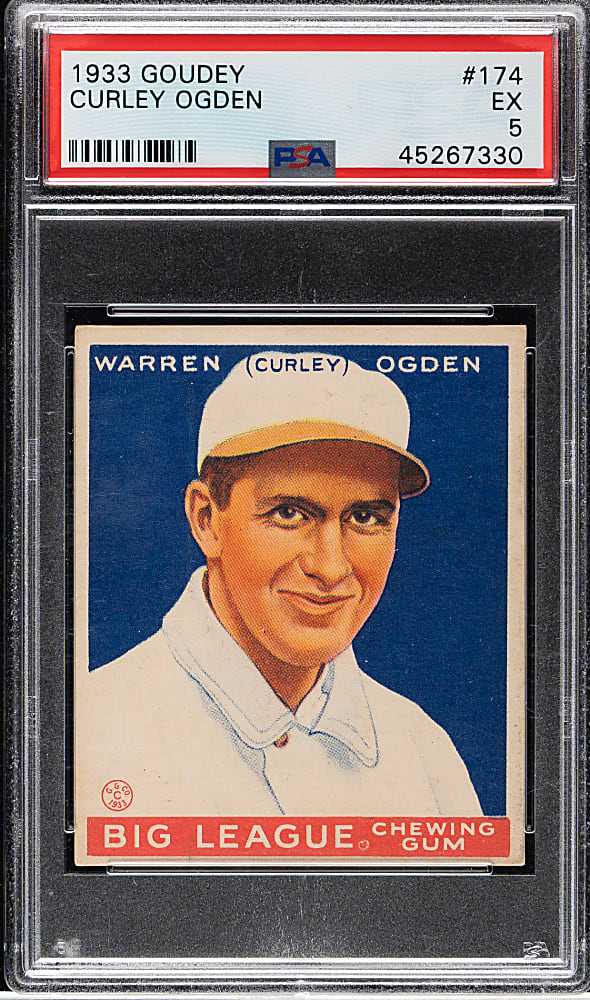 1933 R319 Goudey #174 Curley Ogden PSA EX 5
