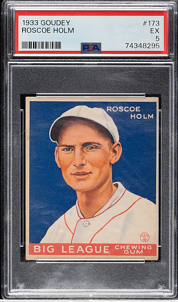 1933 R319 Goudey #173 Roscoe Holm PSA EX 5