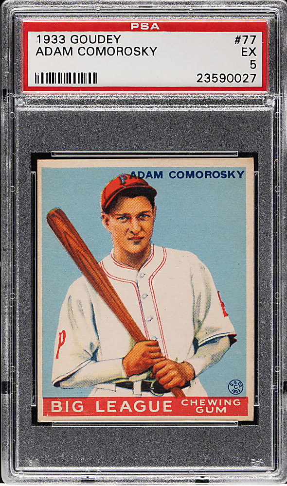 1933 R319 Goudey #77 Adam Comorosky PSA EX 5