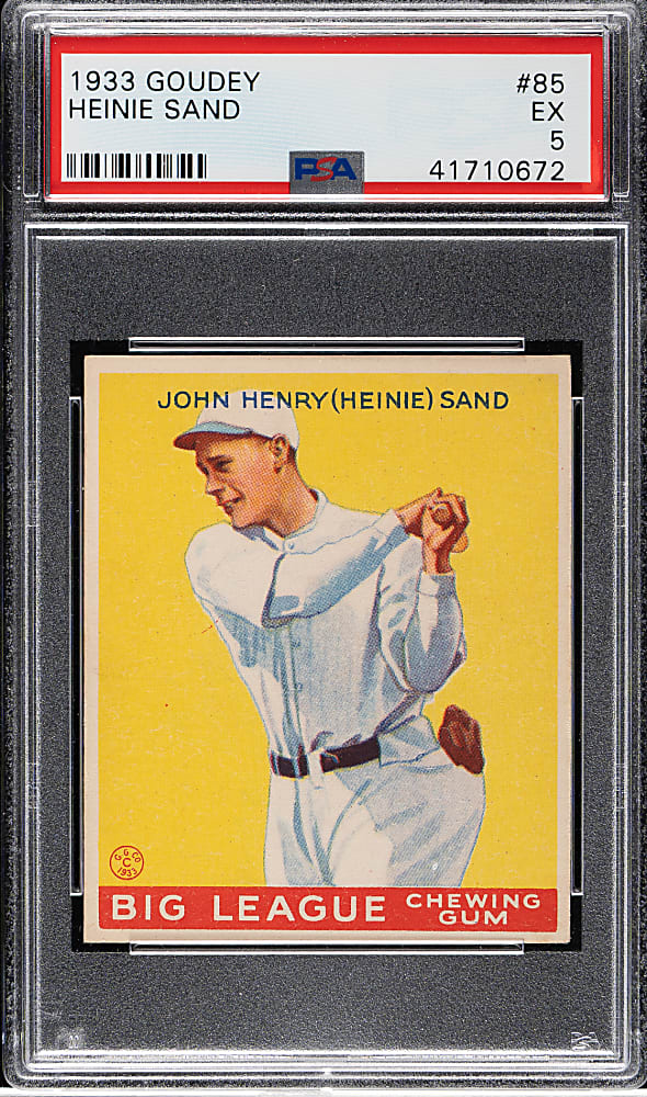 1933 R319 Goudey #85 Heinie Sand PSA EX 5